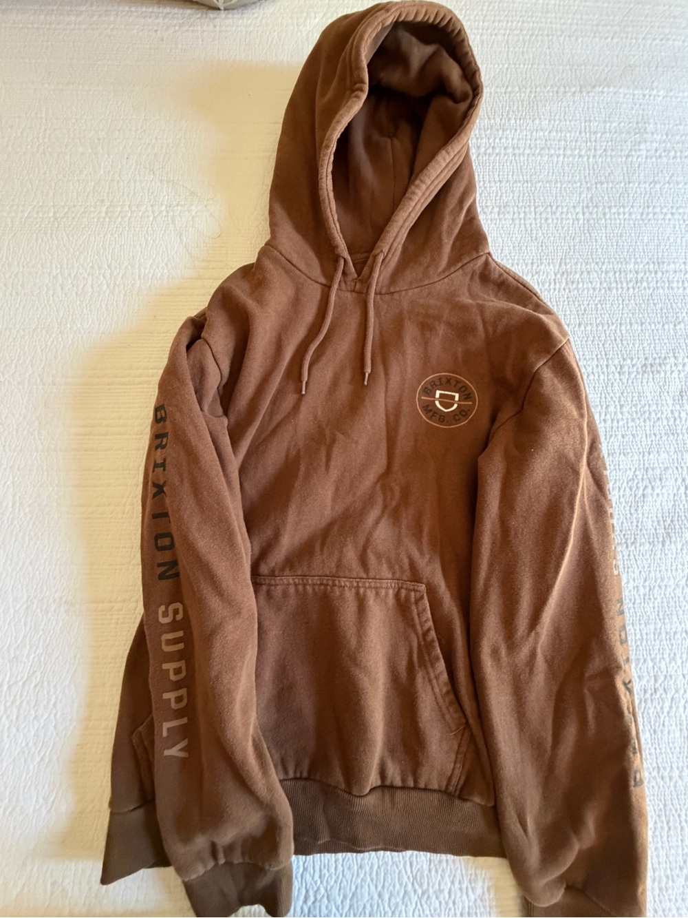Brixton Brown Logo Pullover Hoodie